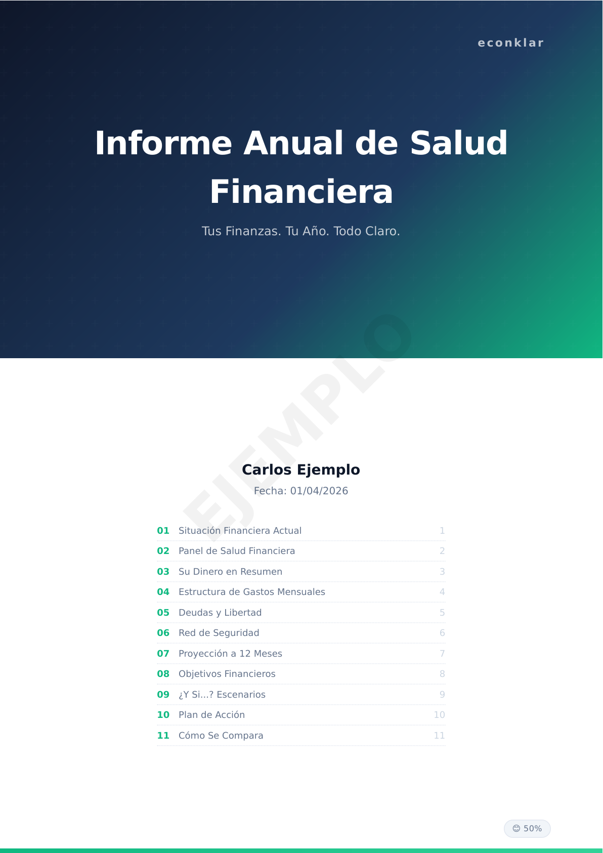 Ve un ejemplo real econklar