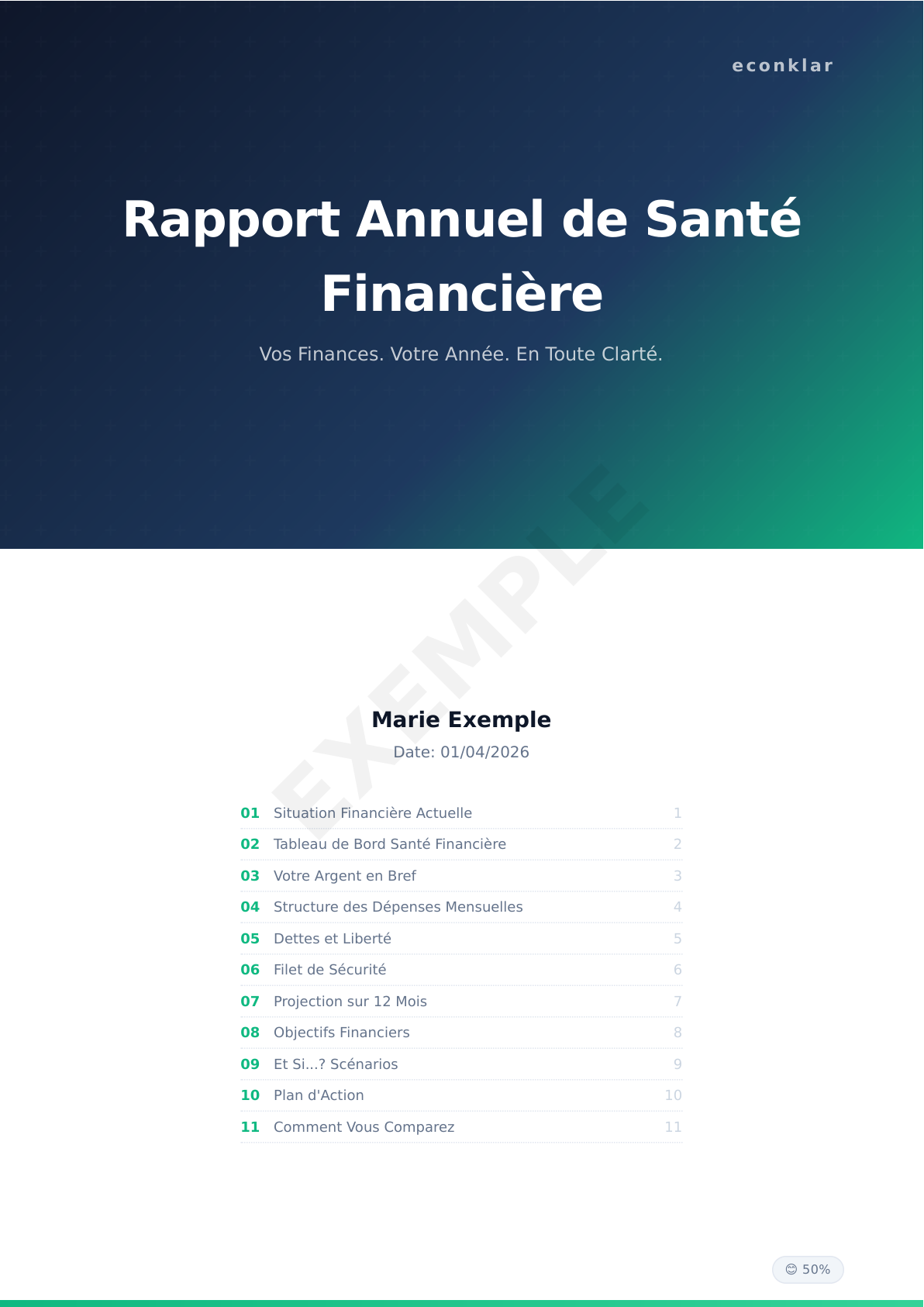 Voir un exemple réel econklar